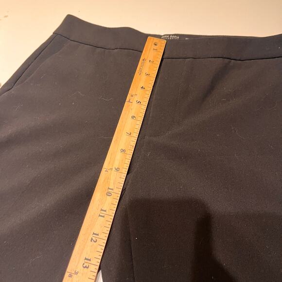 Zara Basic Collection Black High Rise Flat Front Trouser Pants Size 6 - Picture 8 of 10